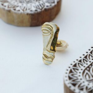 Golden Tides Sculpted Ring