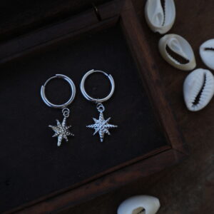 North Star Hoop Earrings
