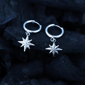 North Star Hoop Earrings
