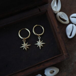 North Star Hoop Earrings