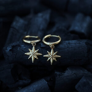 North Star Hoop Earrings