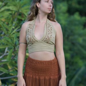 Sahara Block Print Halter Top