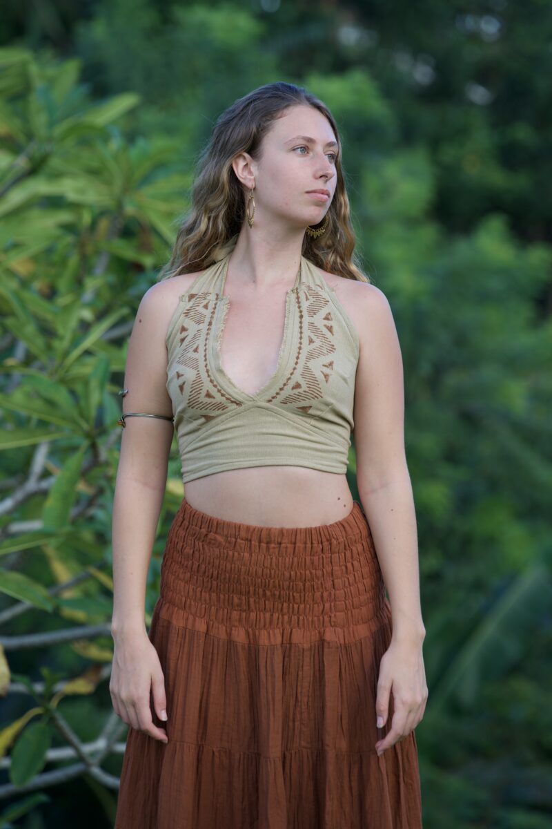 Sahara Block Print Halter Top