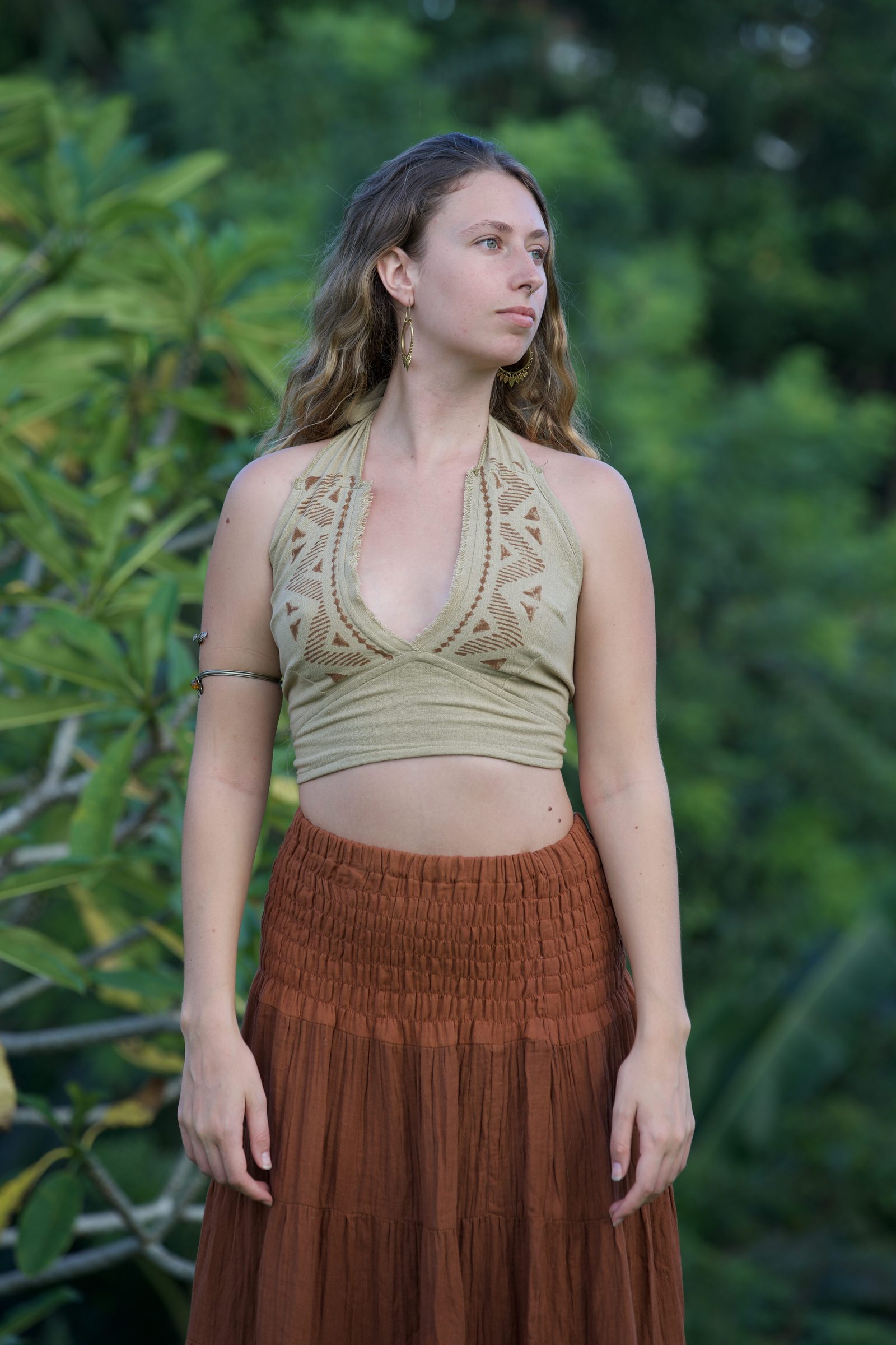 Sahara Block Print Halter Top