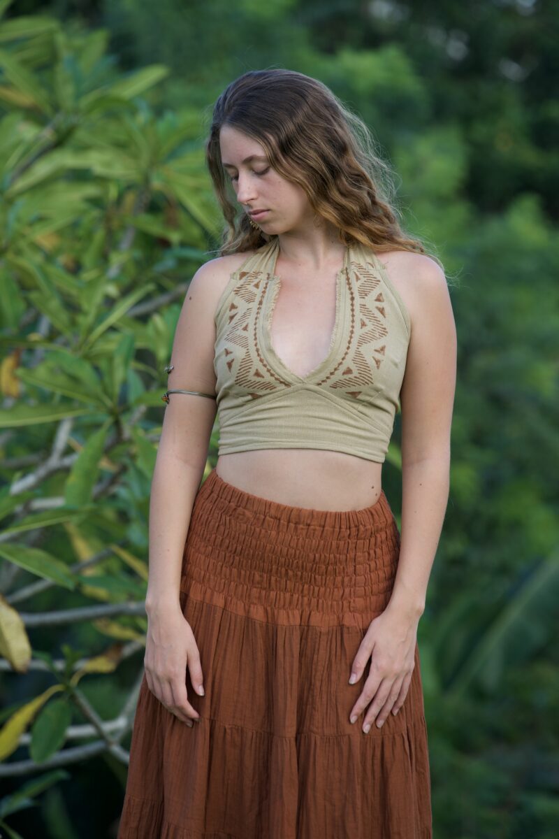 Sahara Block Print Halter Top