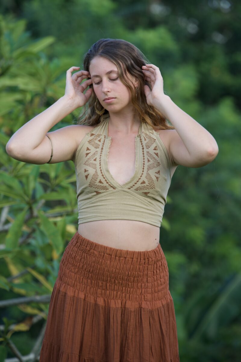 Sahara Block Print Halter Top