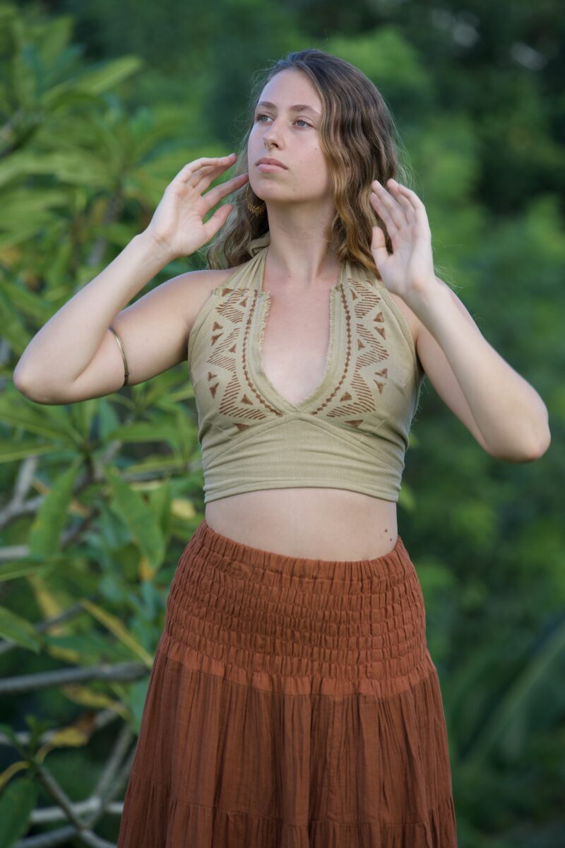 Sahara Block Print Halter Top