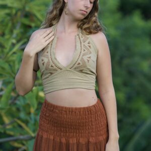 Sahara Block Print Halter Top