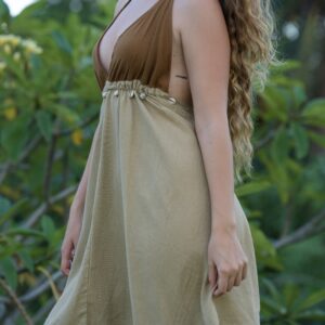 Maris Shell Halter Dress