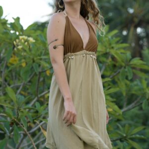 Maris Shell Halter Dress