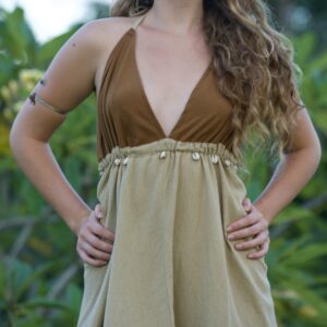 Maris Shell Halter Dress