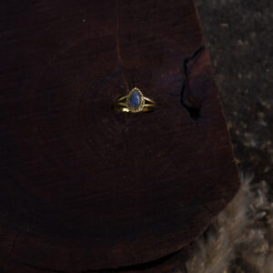Labradorite Teardrop Ring