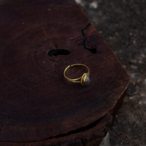 Labradorite Teardrop Ring