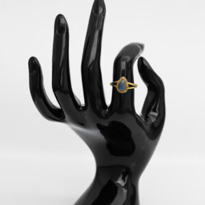 Labradorite Teardrop Ring