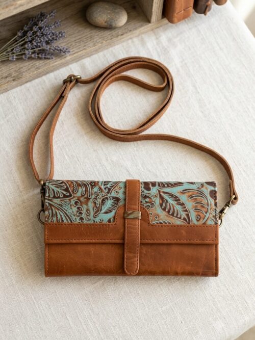 Sienna Crossbody Wallet – Floral Artisan