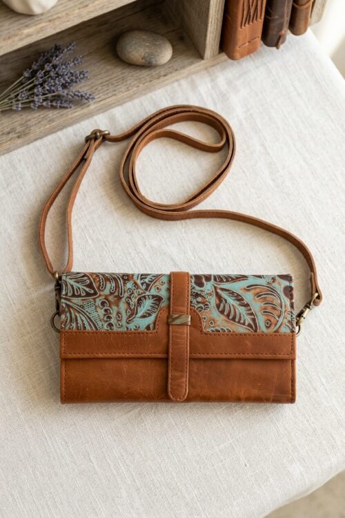 Sienna Crossbody Wallet – Floral Artisan