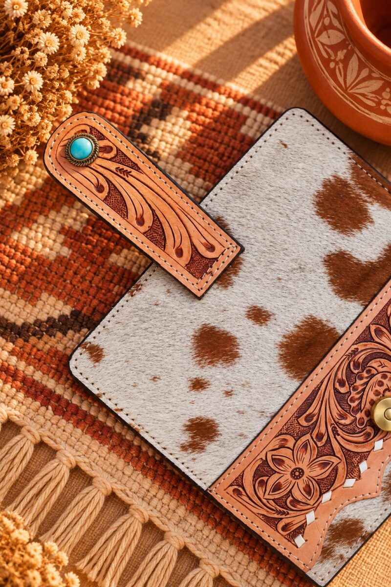 Western Floral Hair-On Women’s Wallet