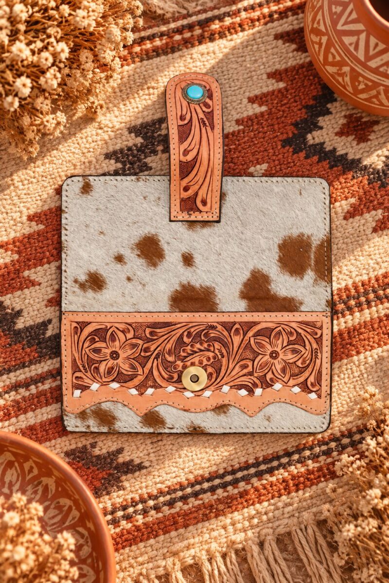 Western Floral Hair-On Women’s Wallet