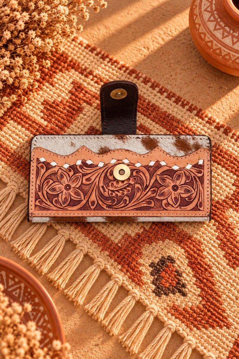 Western Floral Hair-On Women’s Wallet