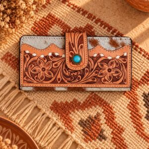 Western Floral Hair-On Women’s Wallet
