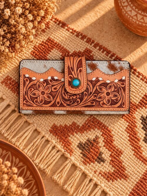 Western Floral Hair-On Women’s Wallet