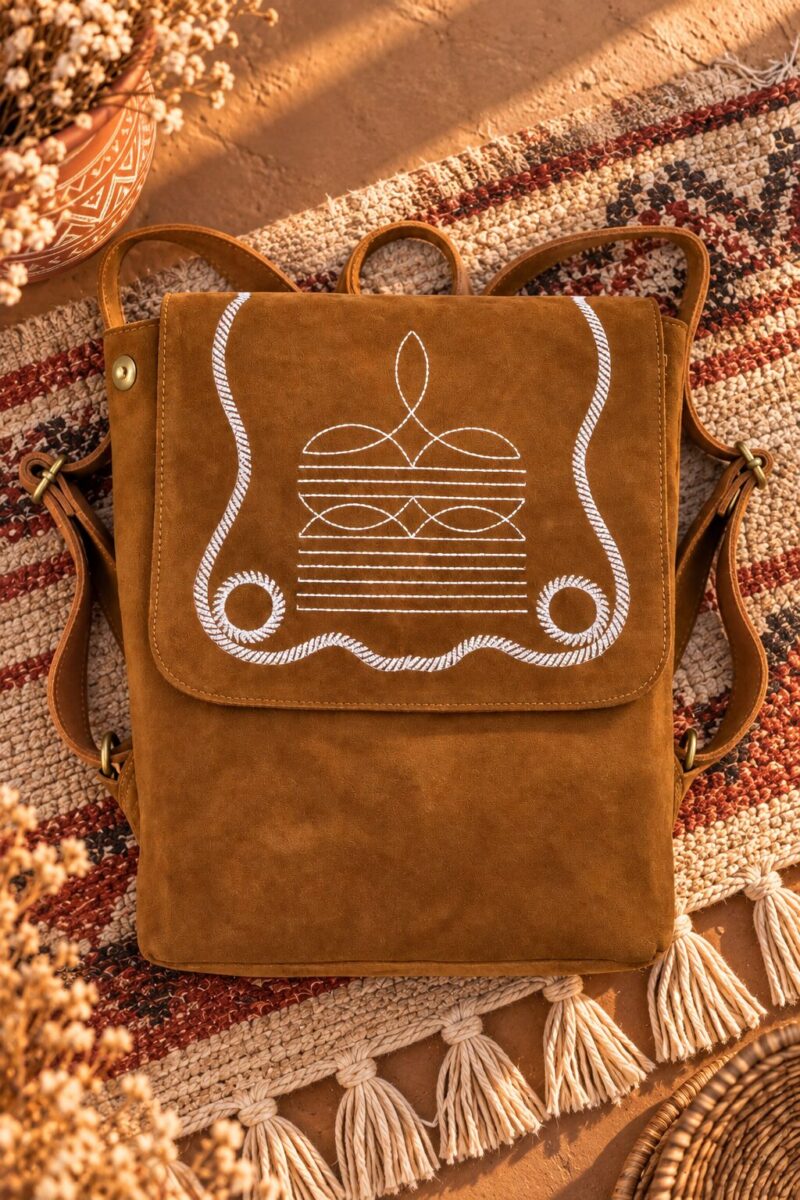 Prairie Stitch Leather Backpack