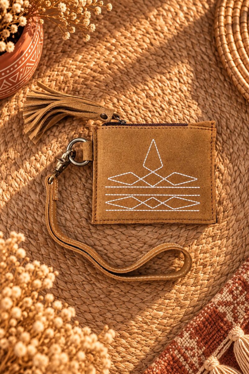 Hand-Stitched Western Leather Utility Pouch