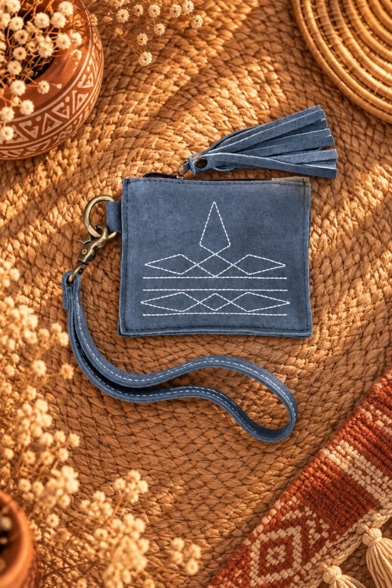 Hand-Stitched Western Leather Utility Pouch