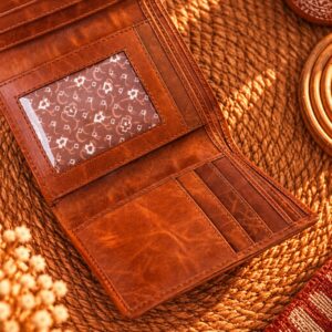 Goat Fur & Leather Western Long Wallet