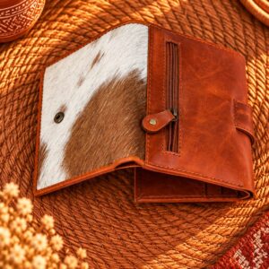 Goat Fur & Leather Western Long Wallet