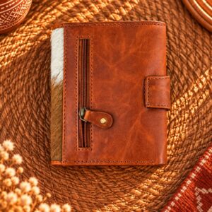 Goat Fur & Leather Western Long Wallet