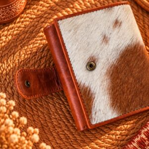 Goat Fur & Leather Western Long Wallet