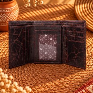 Goat Fur & Leather Western Long Wallet