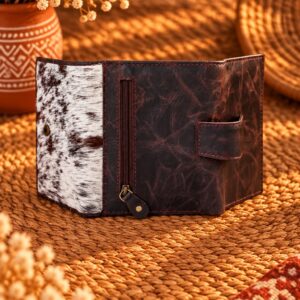 Goat Fur & Leather Western Long Wallet