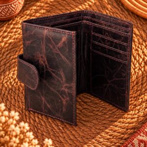 Goat Fur & Leather Western Long Wallet