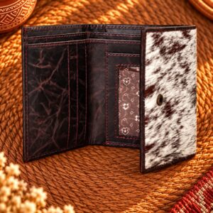 Goat Fur & Leather Western Long Wallet