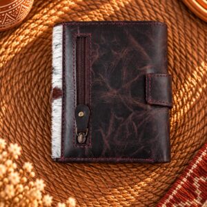 Goat Fur & Leather Western Long Wallet