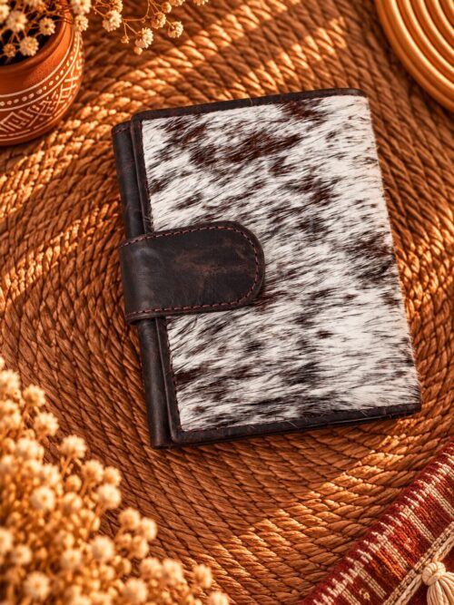 Goat Fur & Leather Western Long Wallet