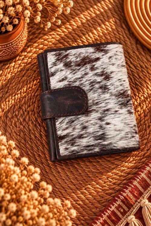 Goat Fur & Leather Western Long Wallet