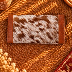 Goat Fur & Buffalo Leather Western Clutch