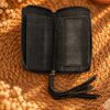 Western Floral Leather Zip Wallet