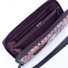 Western Tooled Leather & Goat Fur Wristlet Wallet