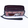 Western Tooled Leather & Goat Fur Wristlet Wallet