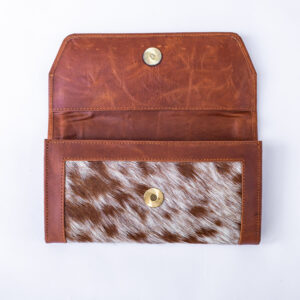 Goat Fur & Buffalo Leather Western Clutch
