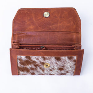 Goat Fur & Buffalo Leather Western Clutch