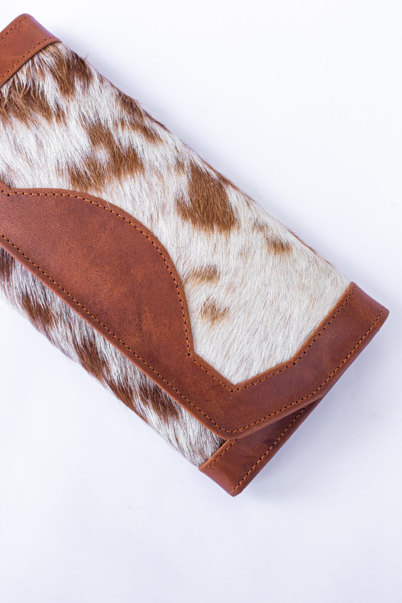 Goat Fur & Buffalo Leather Western Clutch