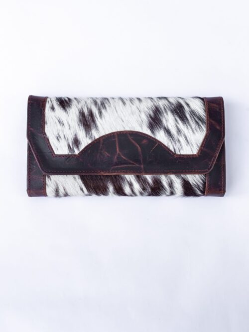 Goat Fur & Buffalo Leather Western Clutch