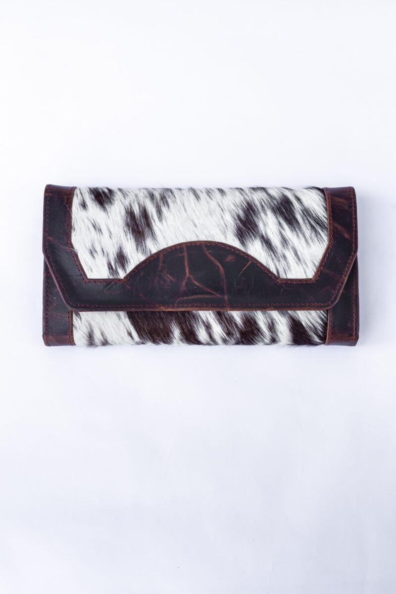 Goat Fur & Buffalo Leather Western Clutch