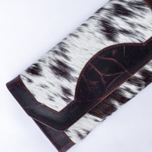 Goat Fur & Buffalo Leather Western Clutch