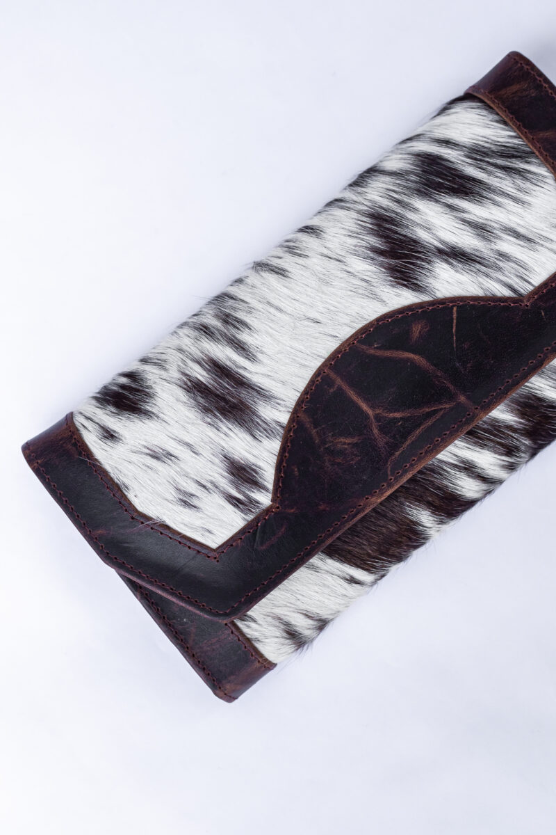 Goat Fur & Buffalo Leather Western Clutch